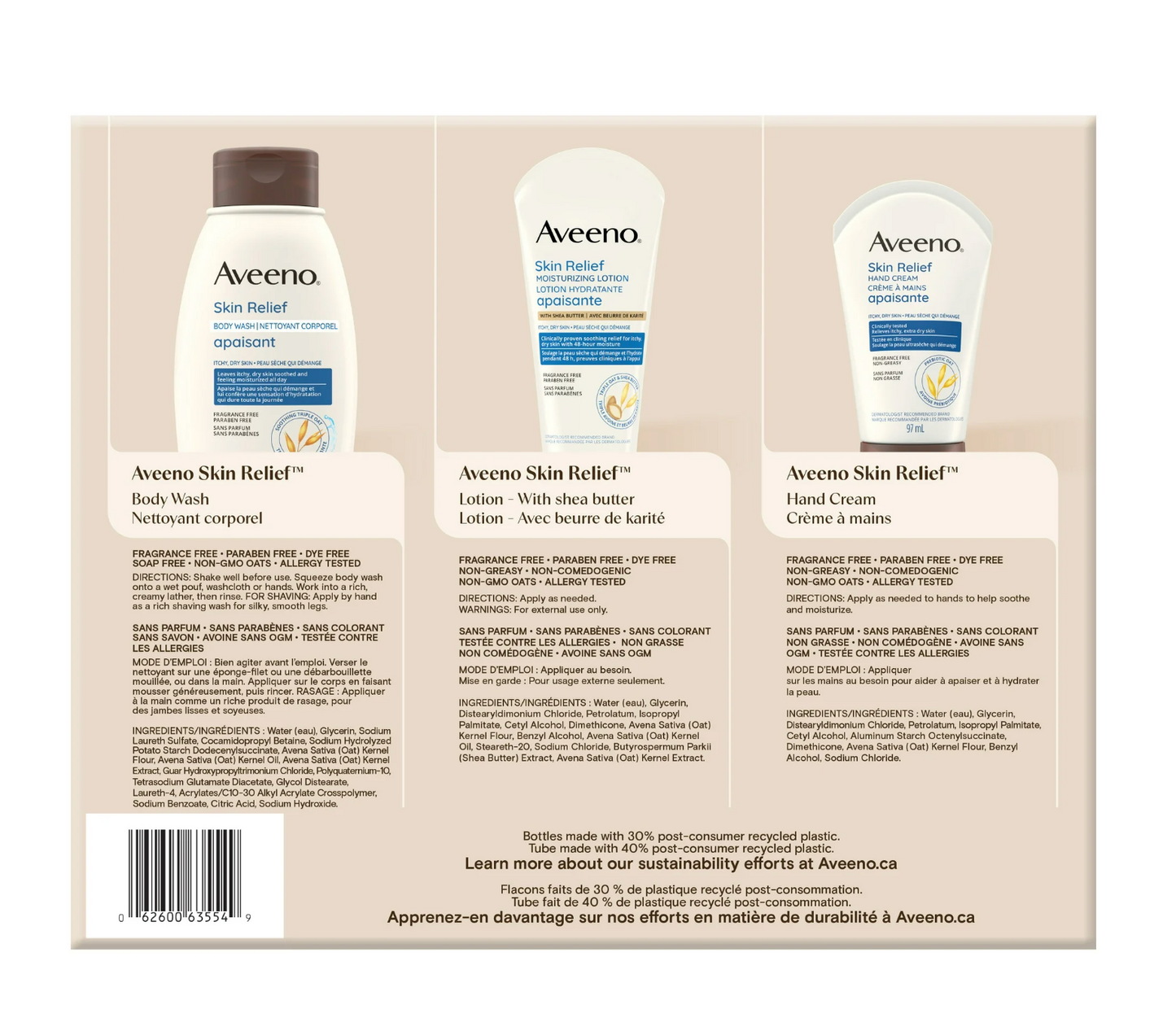 Aveeno: Stress Relief Body Care Regimen Set