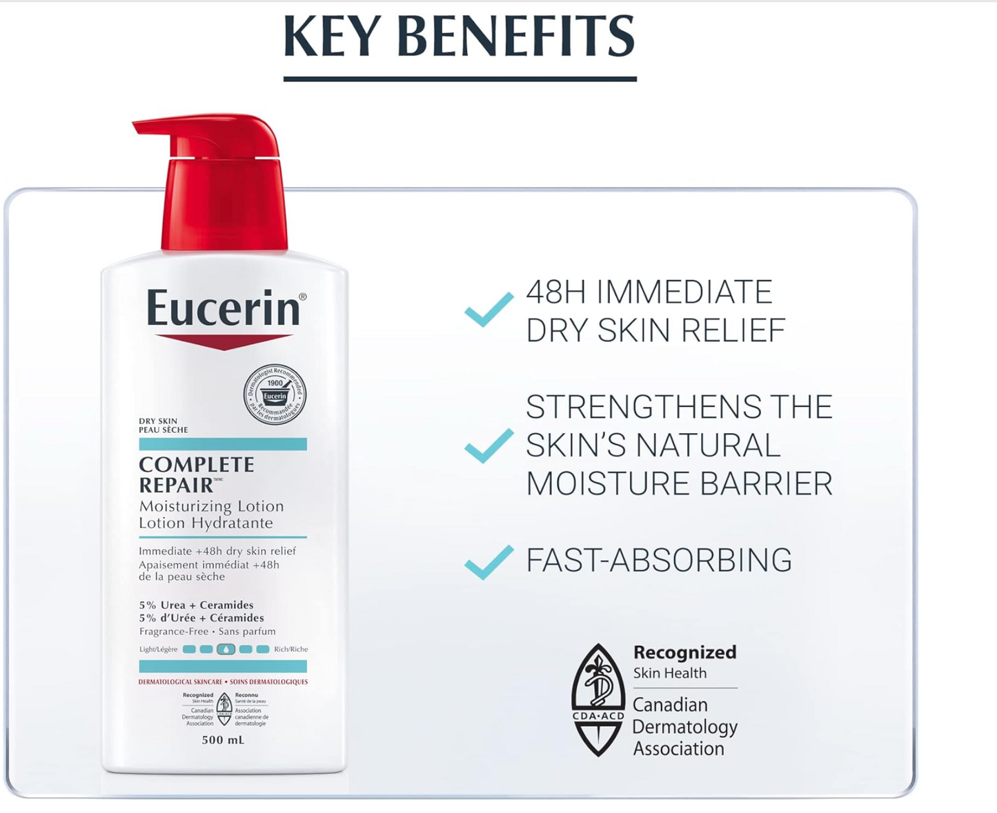 Eucerin: Complete Repair Moisturizing Lotion (Dry Skin) 500mL
