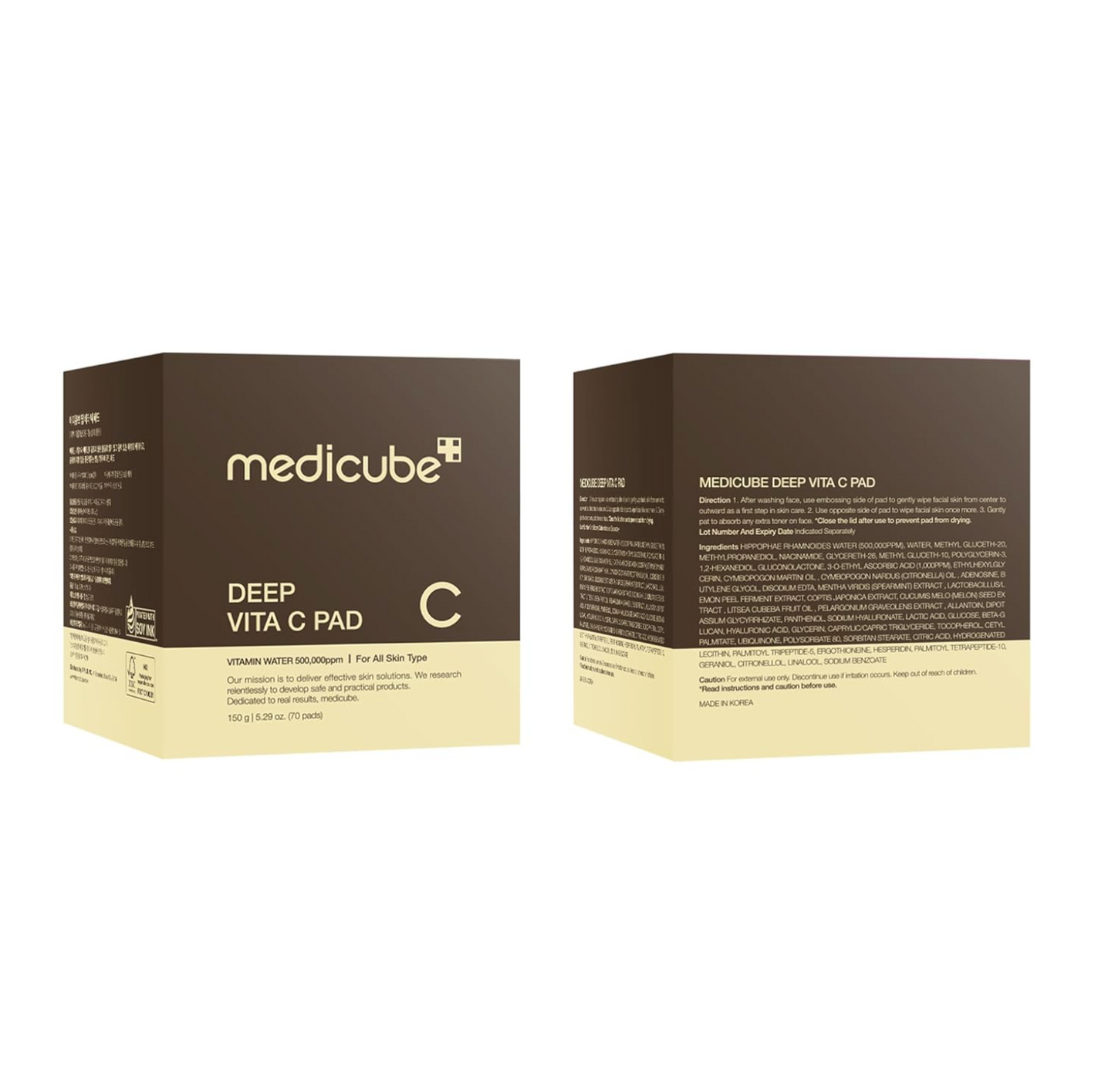 Medicube Toner Pads: Deep Vita C Facial Toner Pad | 70 Pads