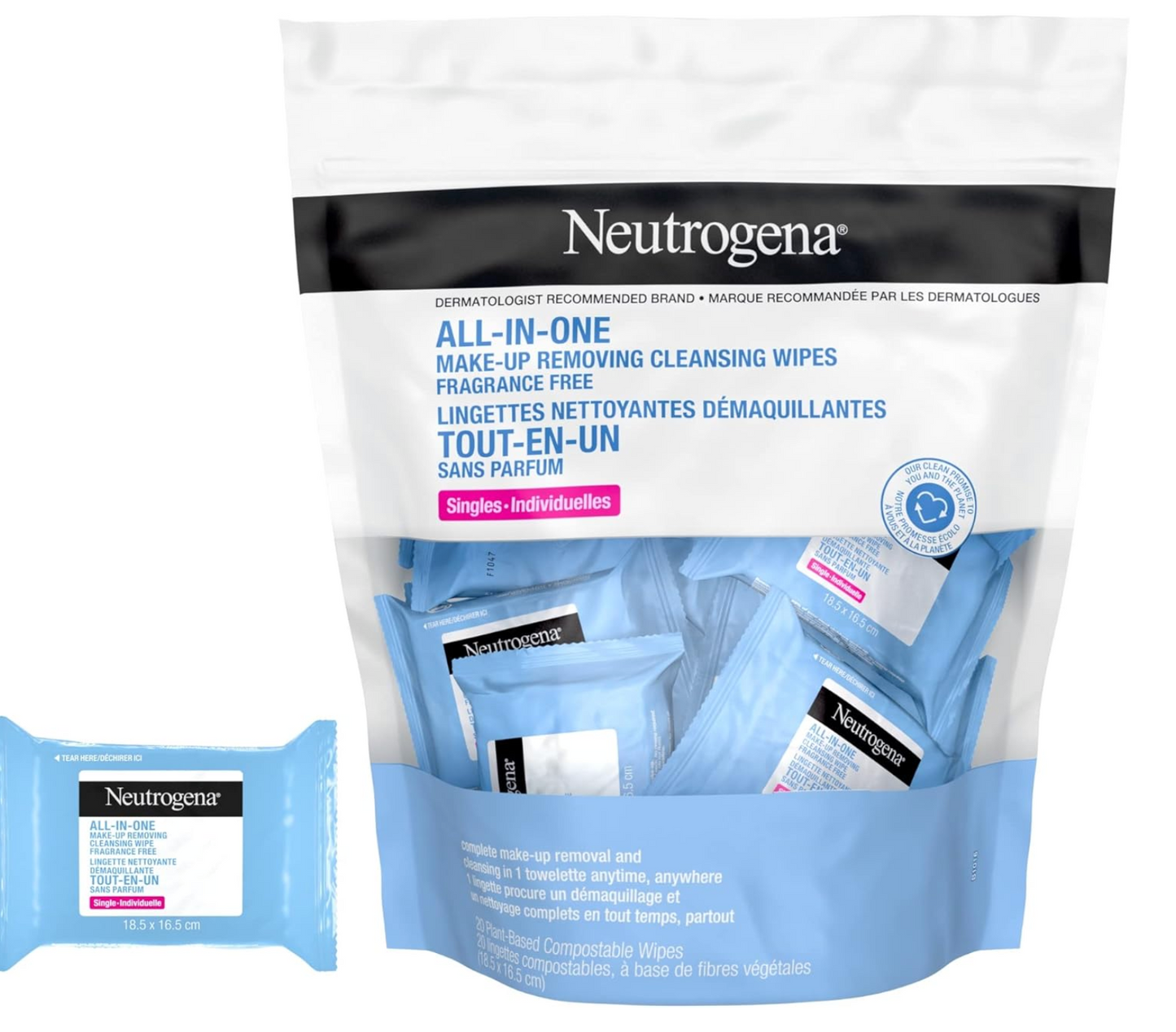 Neutrogena - Make-up Removing Cleansing Wipes (Singles)