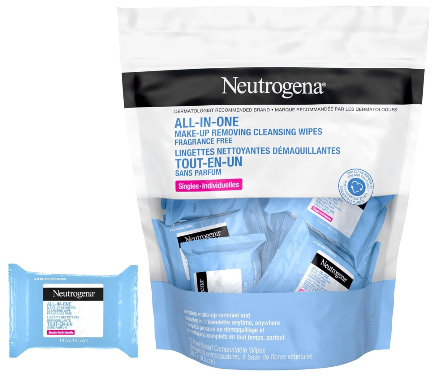 Neutrogena - Make-up Removing Cleansing Wipes (Singles)