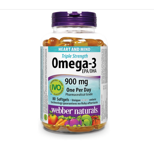 Webber Naturals: Omega-3 EPA/DHA 900 mg (80 pcs)