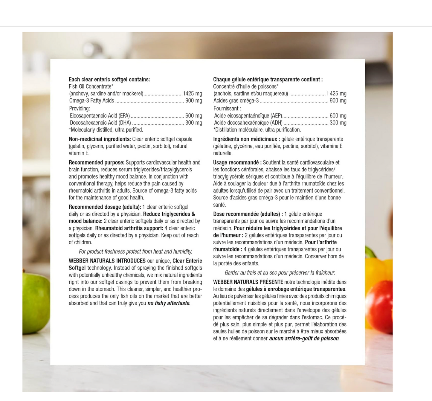 Webber Naturals: Omega-3 EPA/DHA 900 mg (80 pcs)