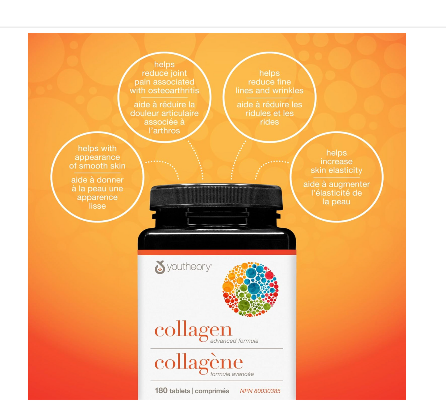 Youtheory Collagen: Advanced Formula with Vitamin C 180