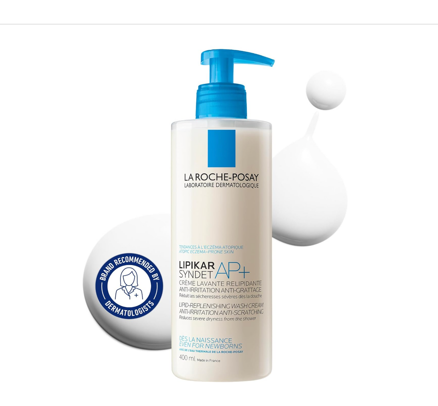 La Roche-Posay:  Lipikar Syndet AP+ Body Wash, Eczema-Prone Skin (400mL)