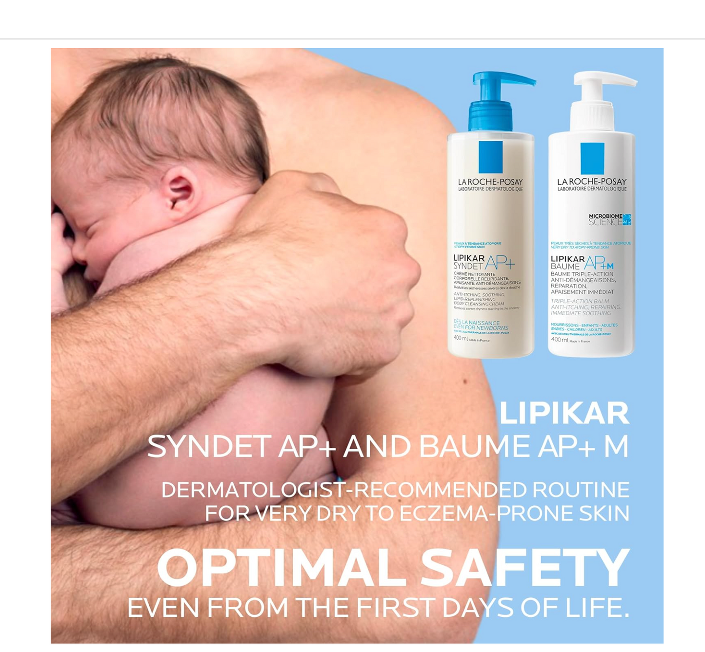La Roche-Posay:  Lipikar Syndet AP+ Body Wash, Eczema-Prone Skin (400mL)
