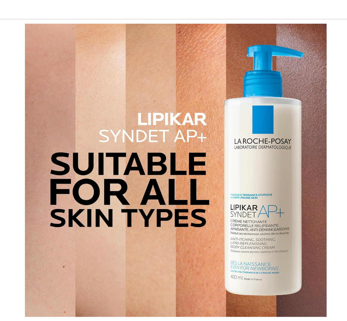 La Roche-Posay:  Lipikar Syndet AP+ Body Wash, Eczema-Prone Skin (400mL)