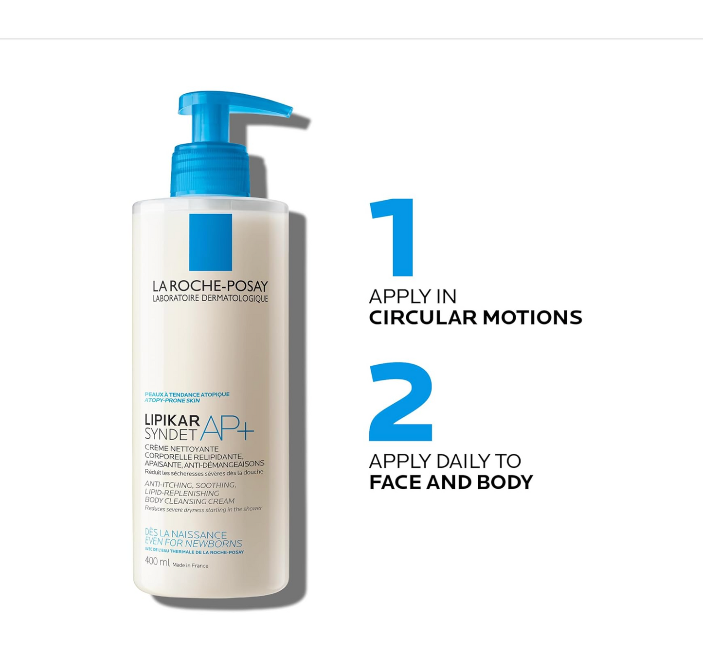 La Roche-Posay:  Lipikar Syndet AP+ Body Wash, Eczema-Prone Skin (400mL)