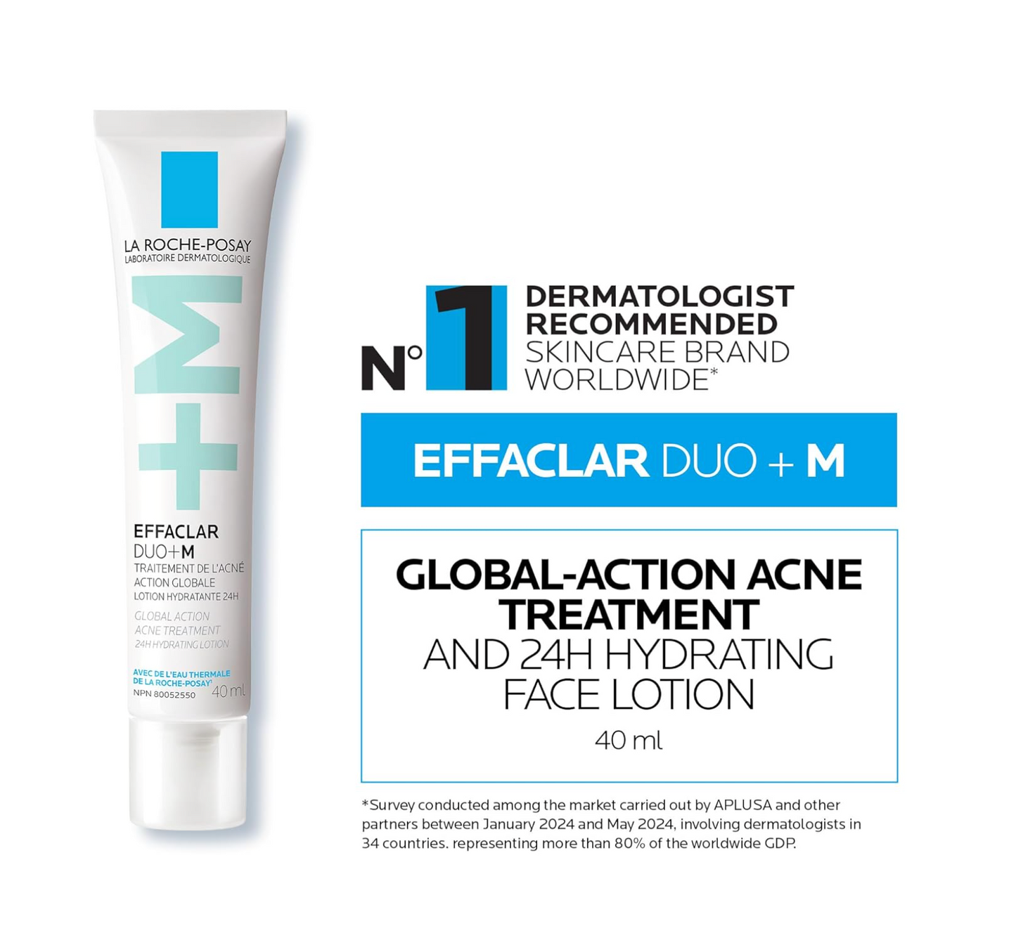 La Roche-Posay: Effaclar Duo+M Acne Face Moisturizer (40mL)