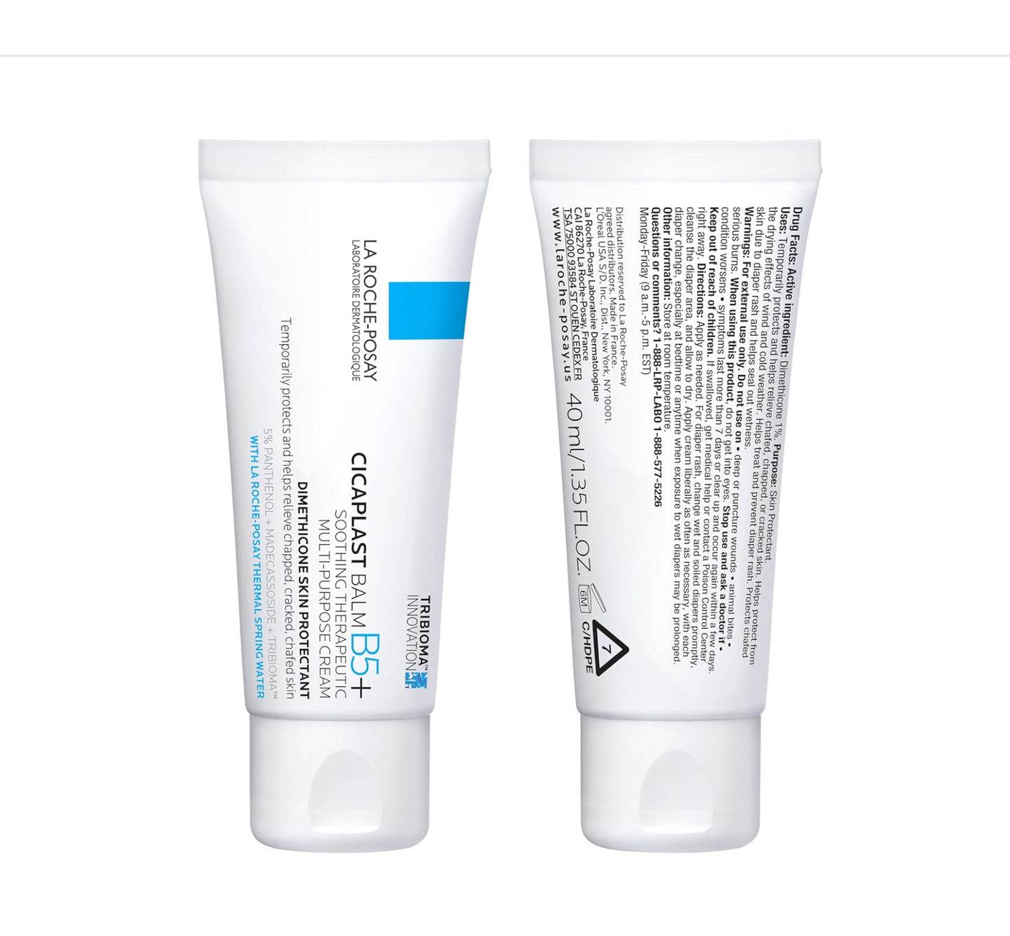 La Roche-Posay: Cicaplast Baume B5, Healing Ointment and Soothing Cream (40mL)