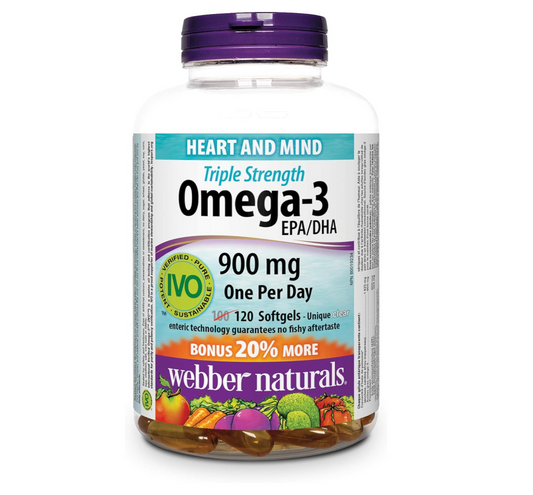 Webber Naturals: Omega-3 EPA/DHA 900 mg (120 pcs)