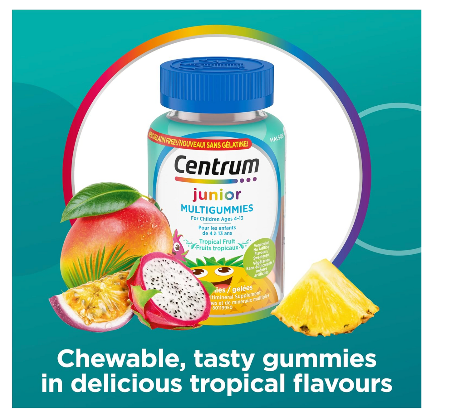 Centrum Junior MultiGummies, Tropical Fruit Multivitamin and Multimineral Supplement