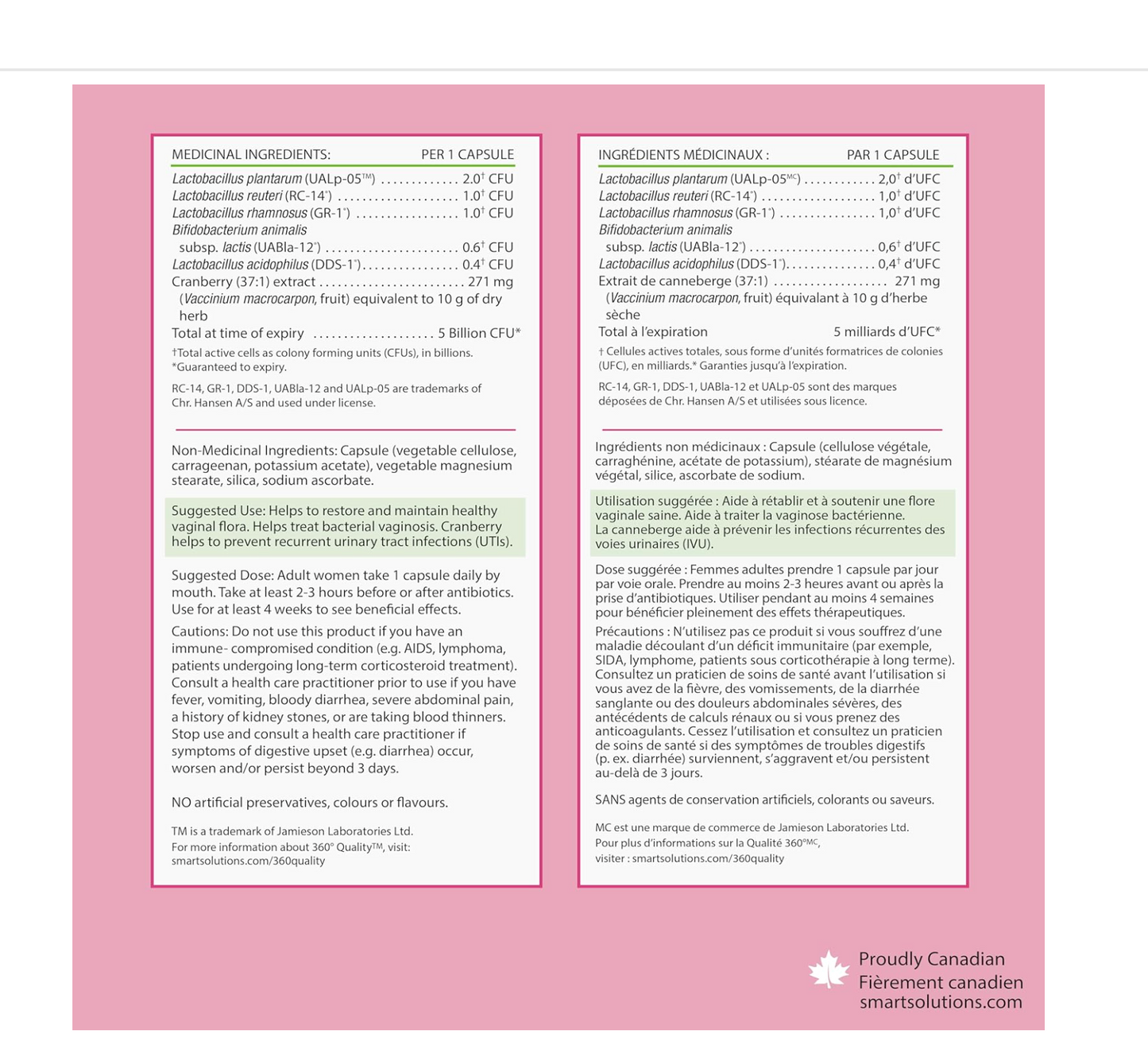 Smartsolutions: Vaginal Health Probiotic