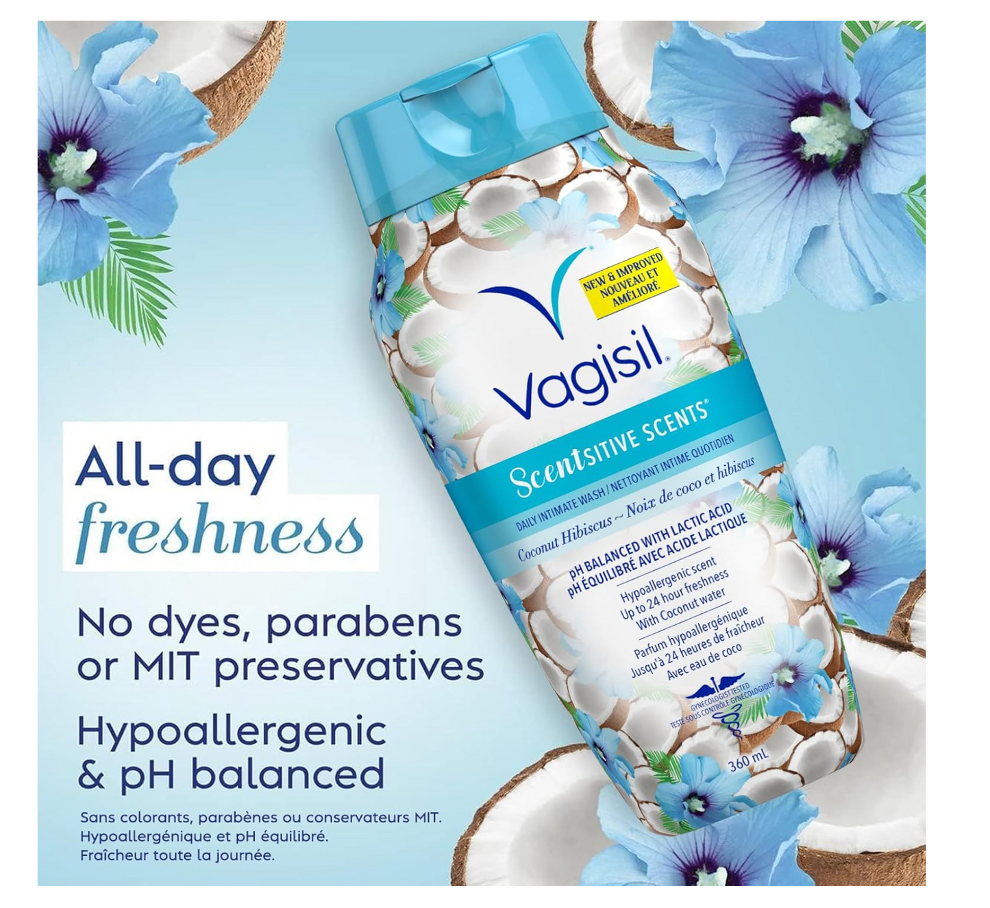 Vagisil: Coconut Hibiscus Feminine Wash (360ml)