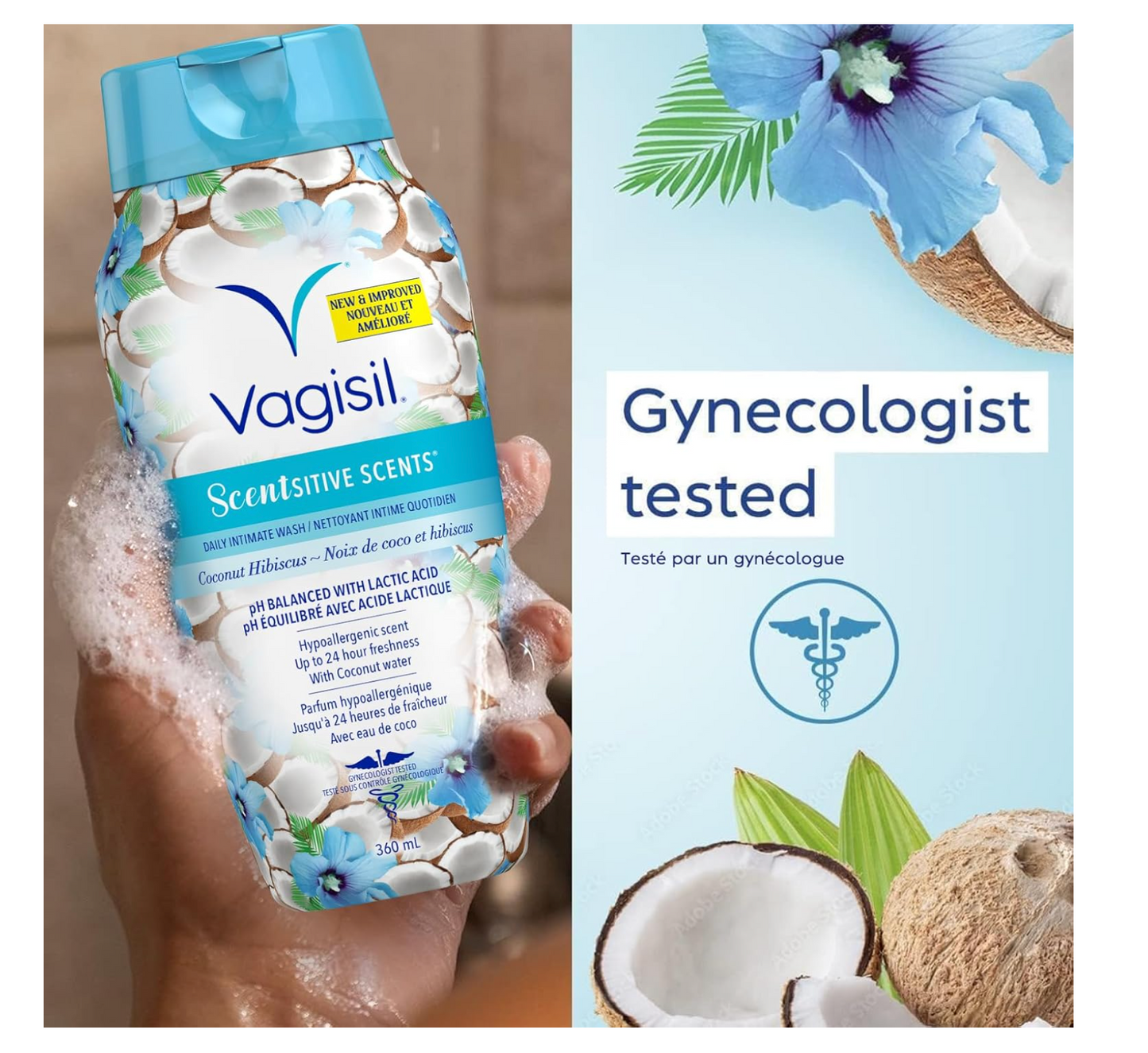 Vagisil: Coconut Hibiscus Feminine Wash (360ml)