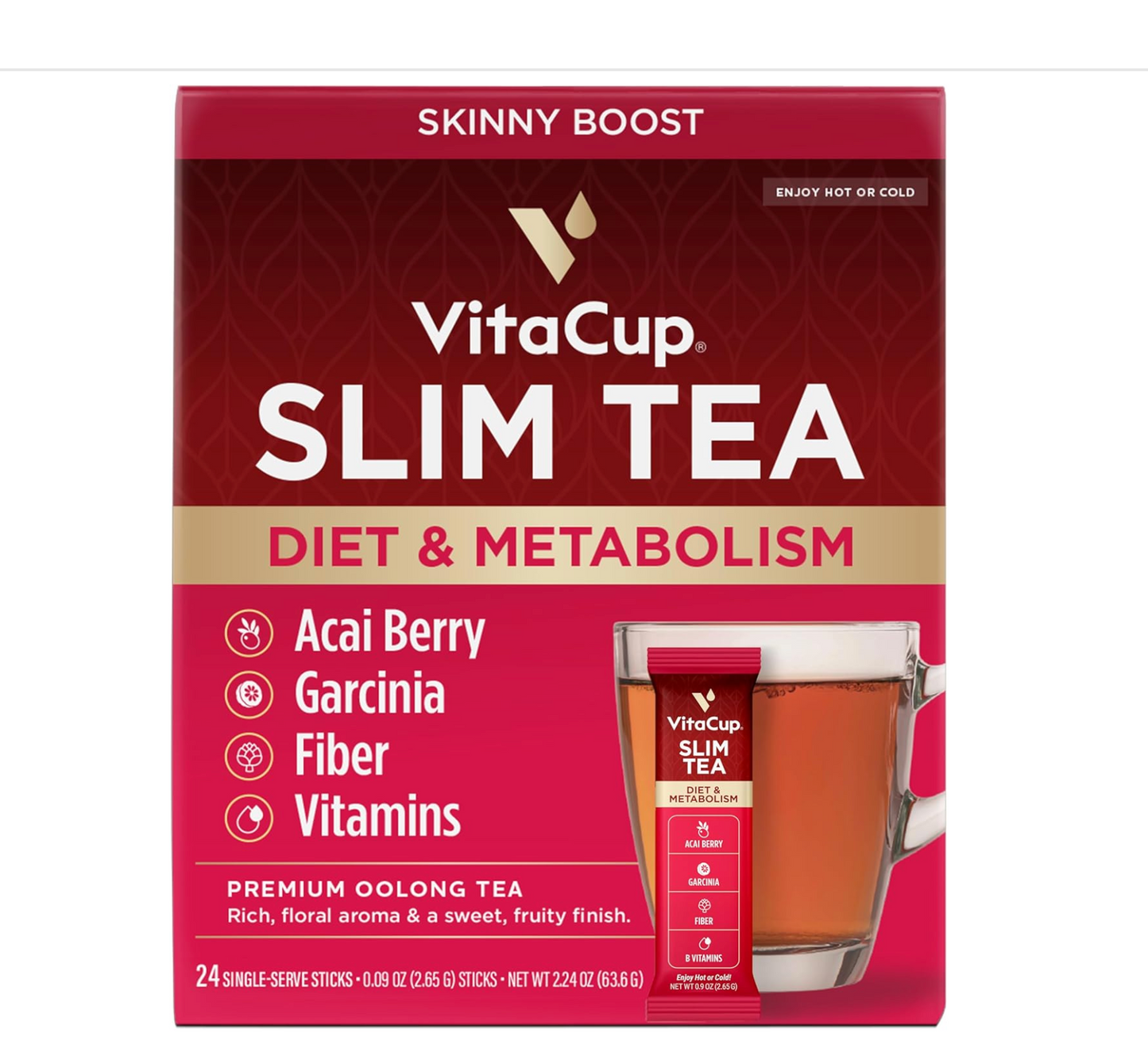 VitaCup Slim Instant Tea Packets For Diet Support