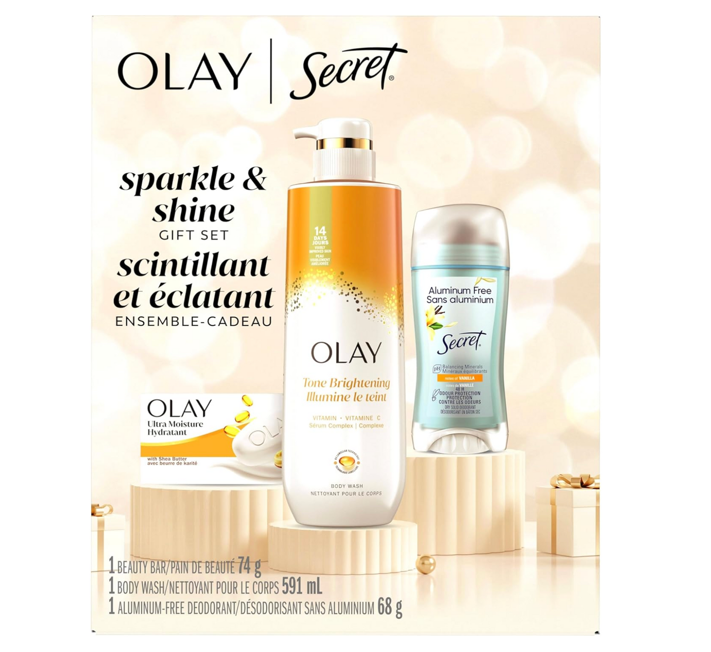 Olay + Secret: Sparkle & Shine Gift Set