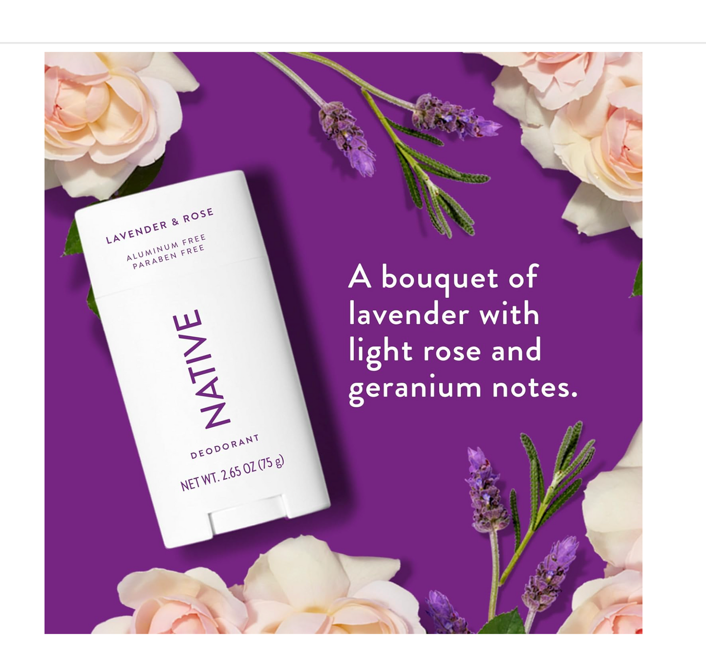 Native Deodorant: Lavender & Rose