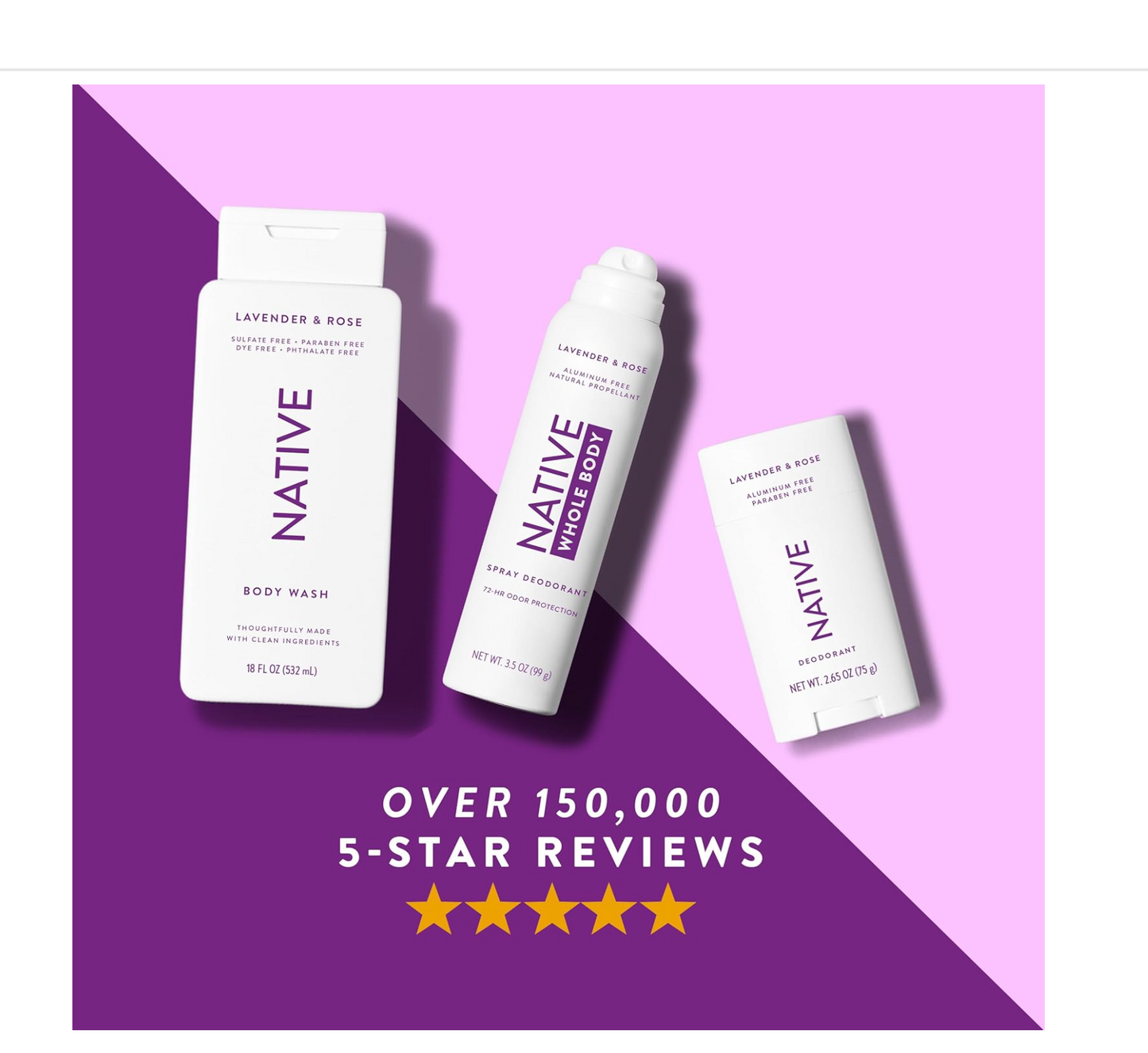 Native Deodorant: Lavender & Rose