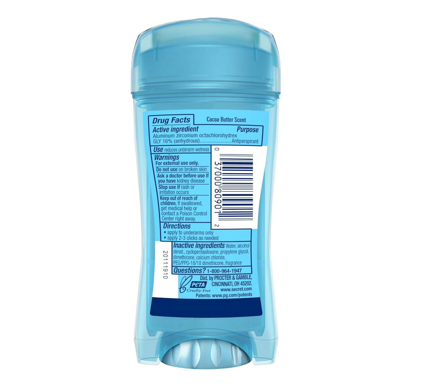 Secret Deodorant: Cocoa Butter