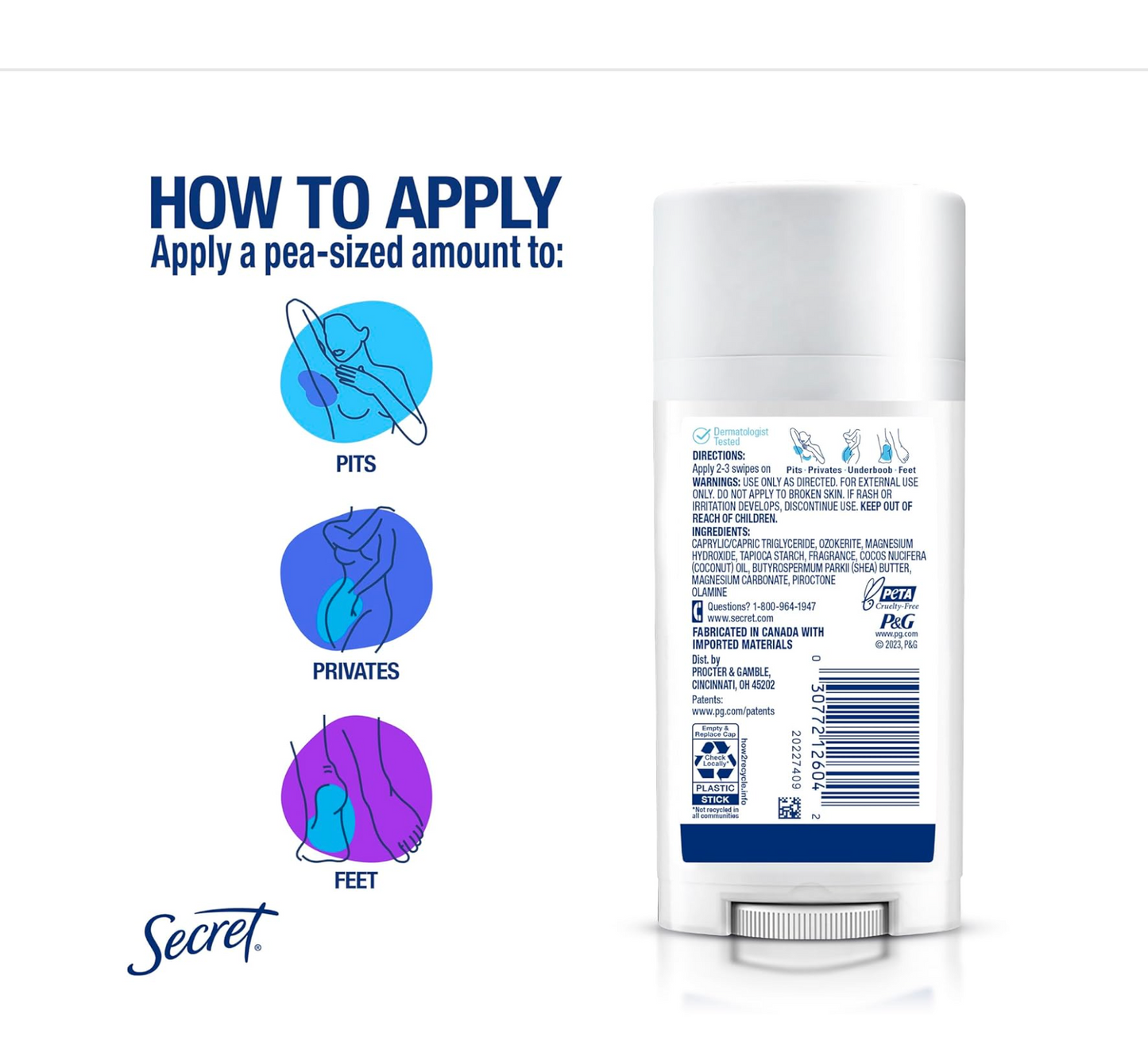 Secret Deodorant: Whole Body (Lilac) 68g