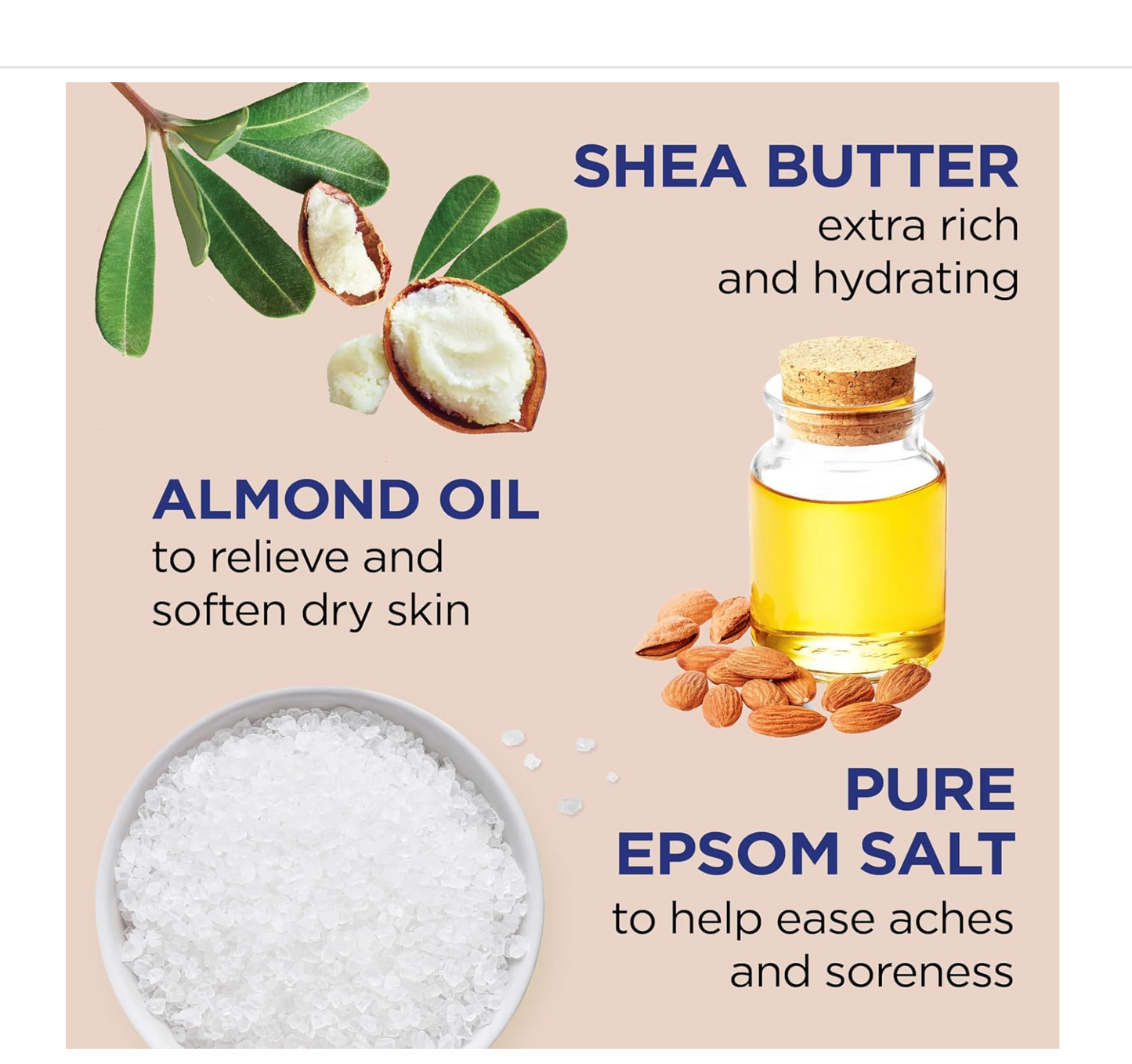 Dr Teal's: Pure Epsom Salt with Shea Butter & Almond Oil (3lbs)