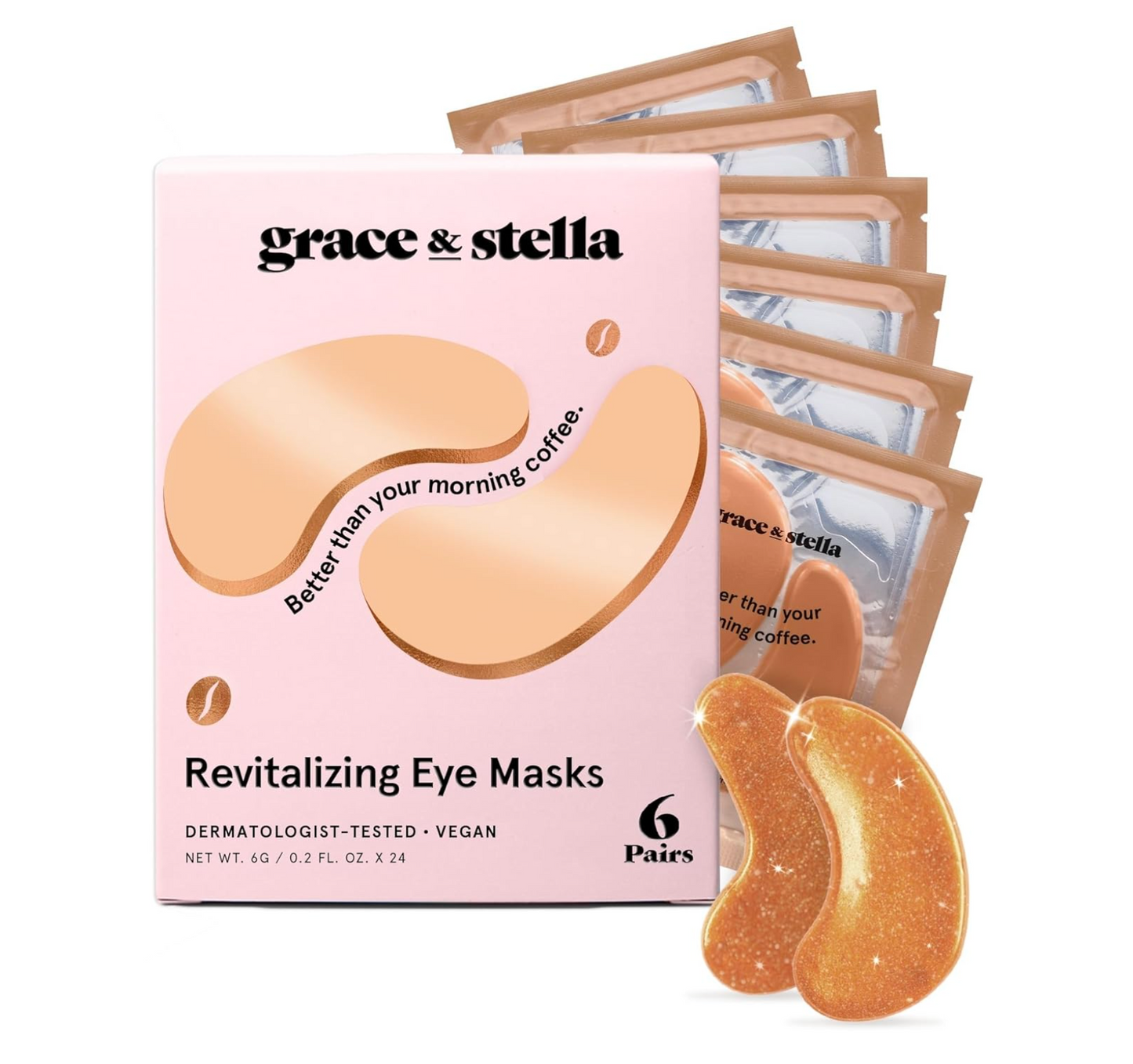 Grace & Stella: Revitalizing Eye Masks (6 pairs)