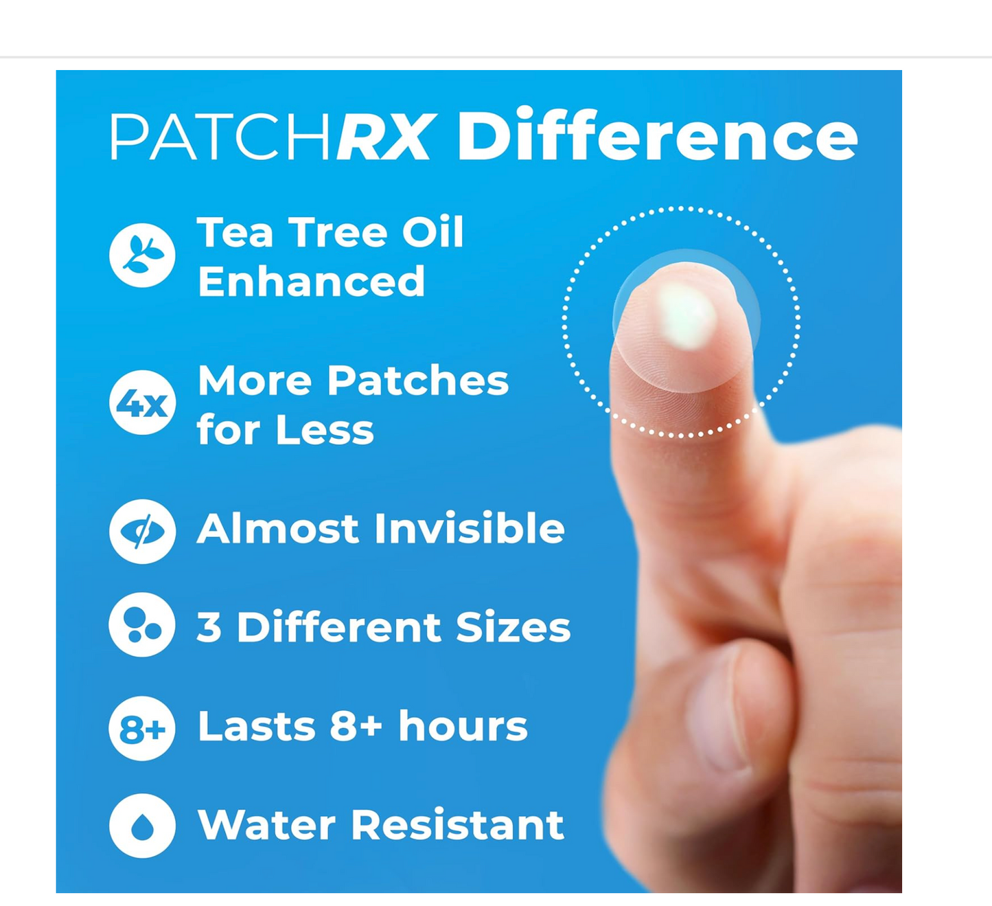PatchRx Pimple Patches for Face (120 Patches), Hydrocolloid Pimple Patches