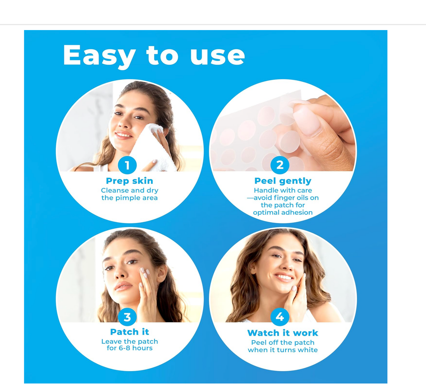 PatchRx Pimple Patches for Face (120 Patches), Hydrocolloid Pimple Patches