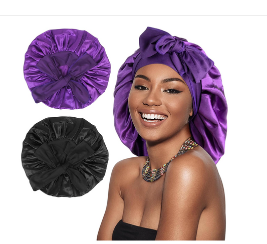 Satin Bonnet: (Purple)