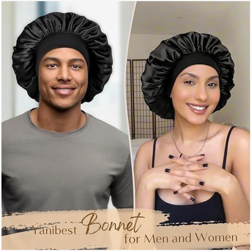 Satin Bonnet: (Black)