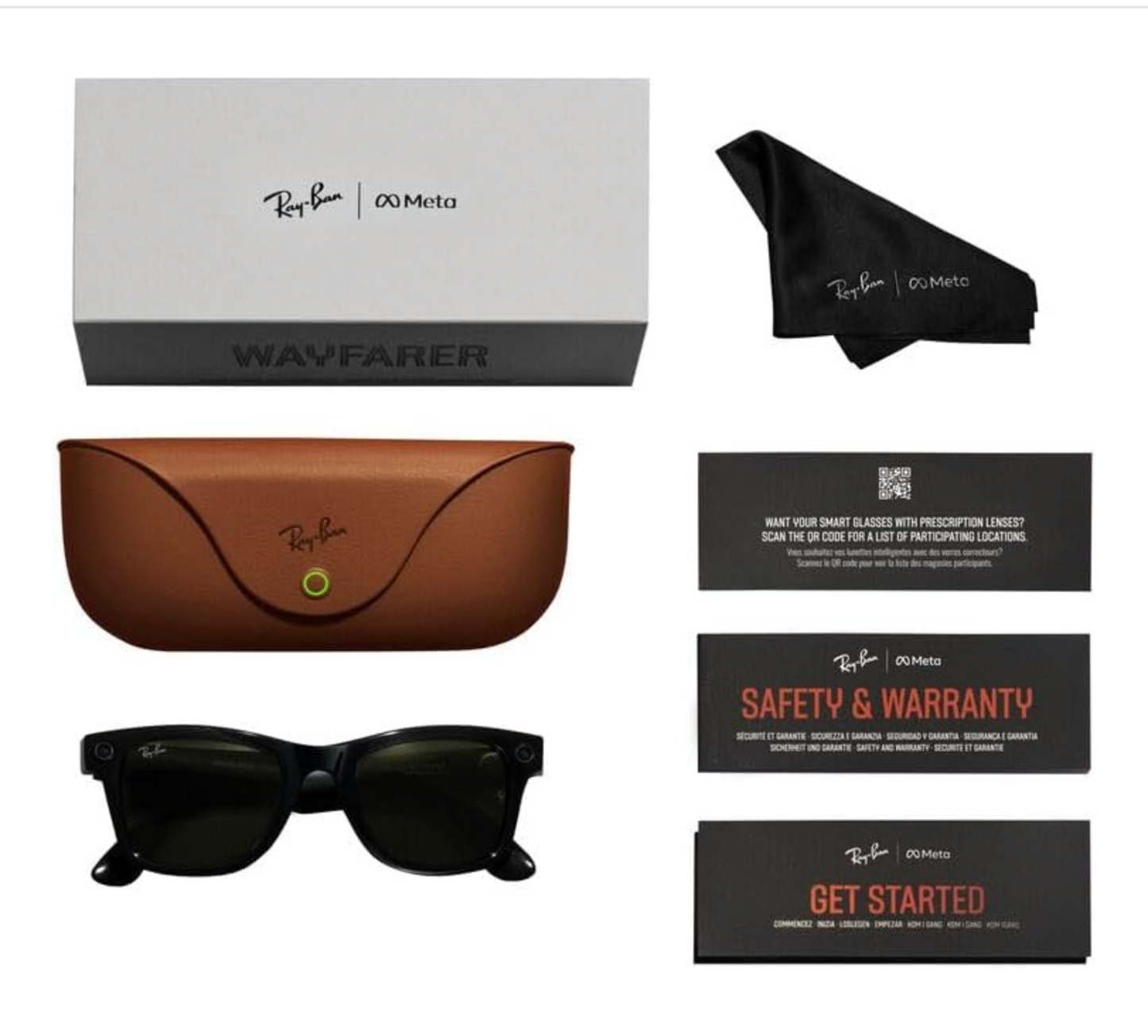 Meta Ray-Ban Glasses: Matte Black/Polarized Gradient Graphite