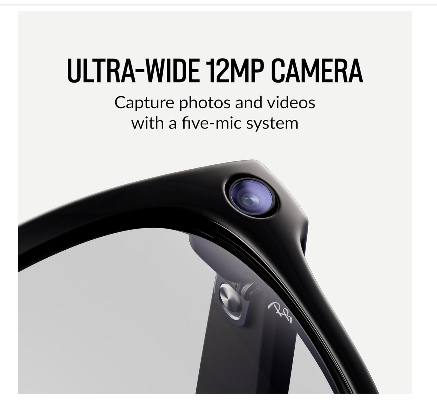 Meta Ray-Ban Glasses: Wayfarer, Shiny BlacK (Clear)