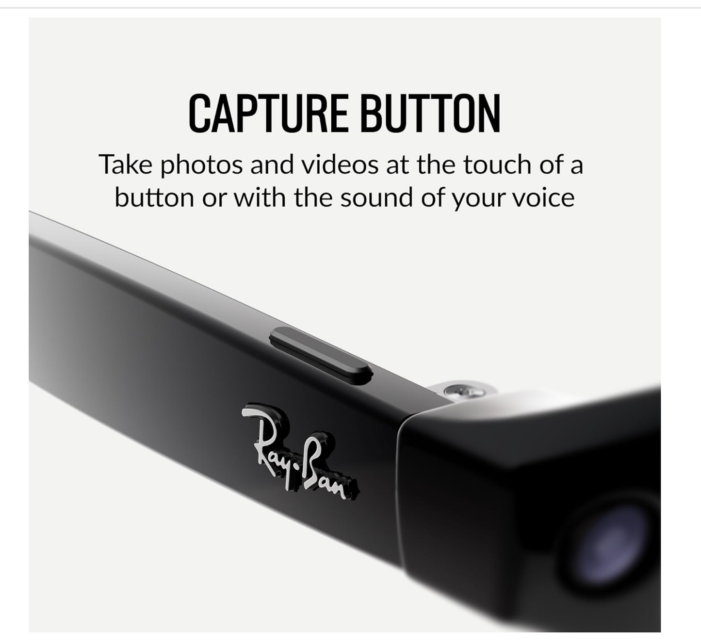 Meta Ray-Ban Glasses: Wayfarer, Shiny BlacK (Clear)