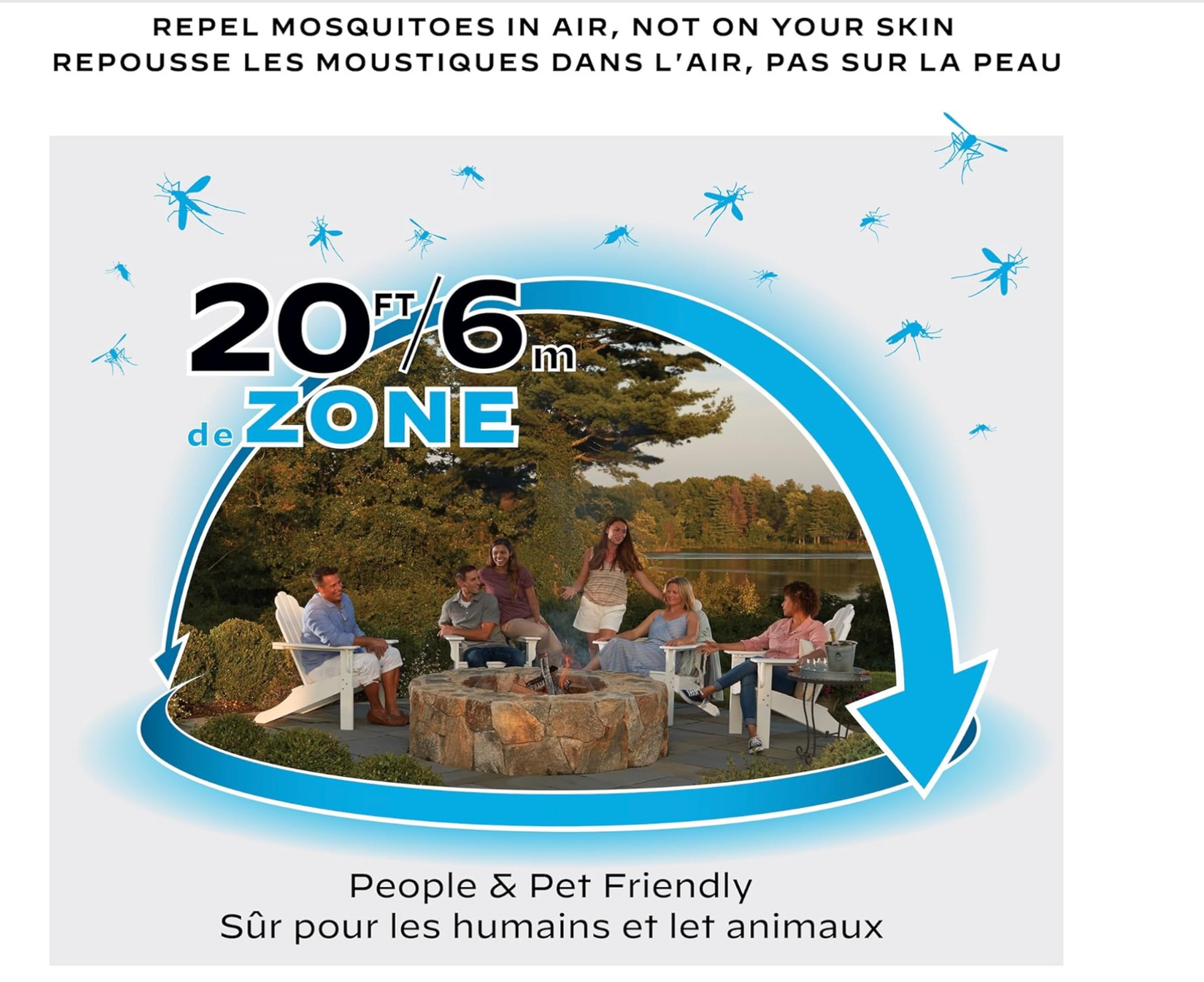 Thermacell Patio Shield Mosquito Repellent E-Series E552CHRCA Rechargeable Repeller