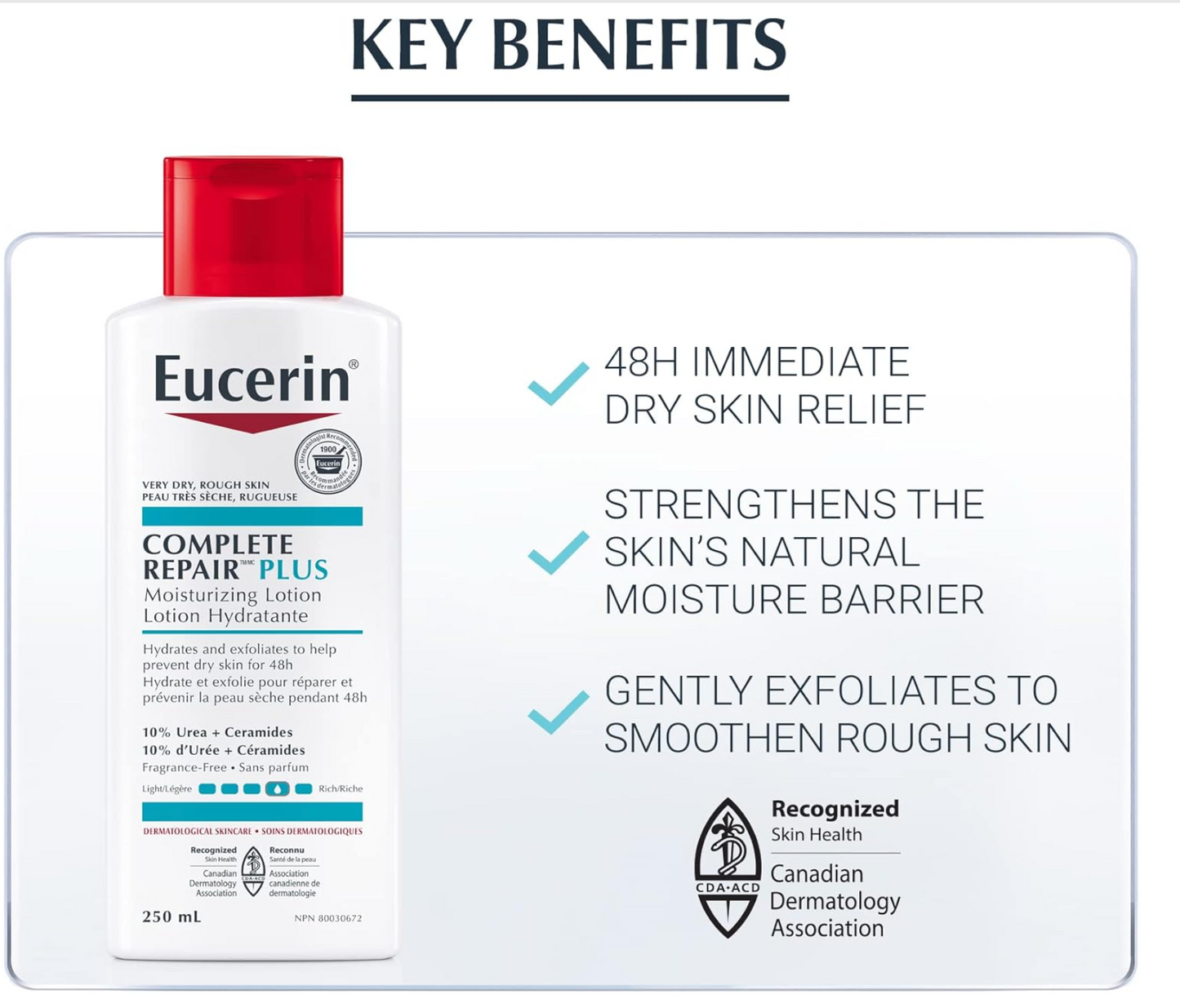 Eucerin: Complete Repair Plus Moisturizing Lotion (Very Dry, Rough Skin) 250mL
