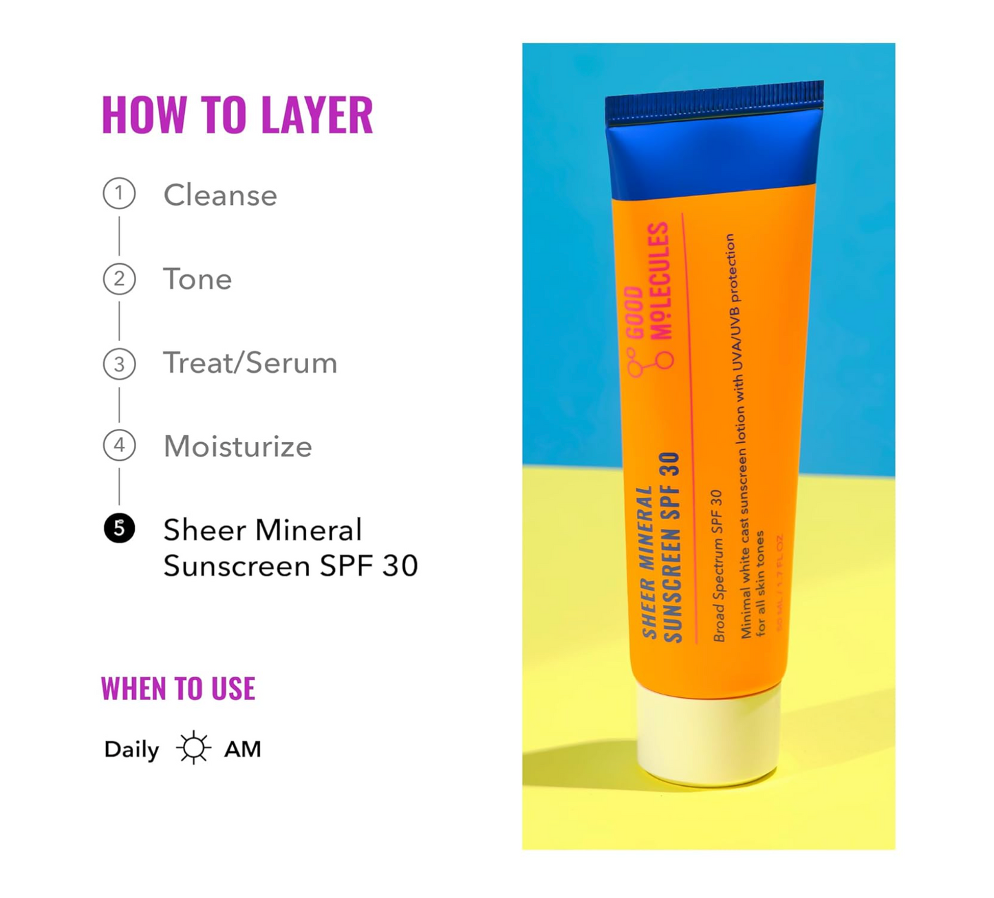 Good Molecules: Sheer Mineral Sunscreen SPF 30