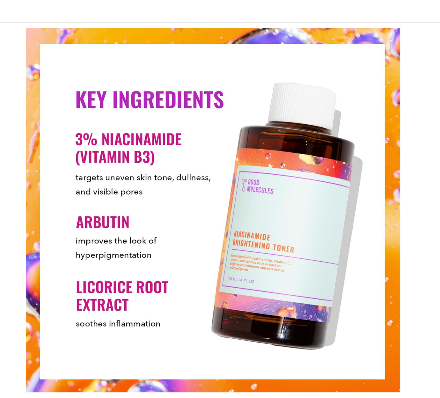 Good Molecules: Niacinamide Brightening Toner
