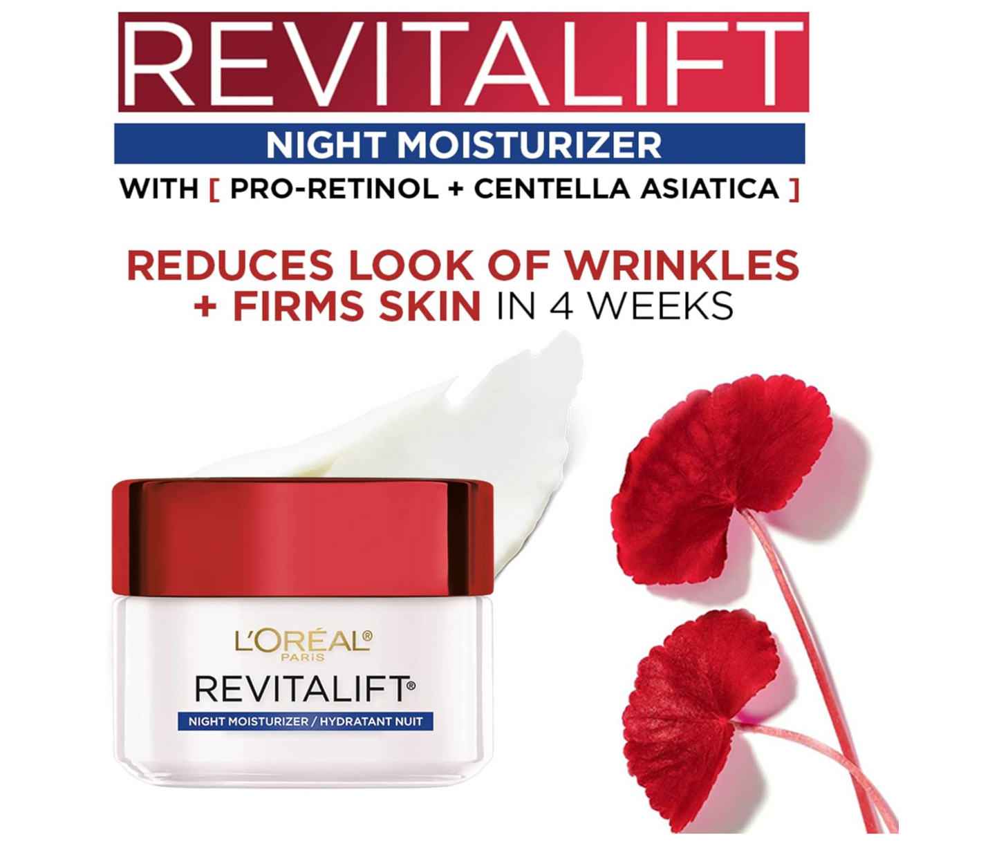 L'Oréal: Anti-Wrinkle + Firming Night Moisturizer (Pro-Retinol + Centella Asiatica) 50mL