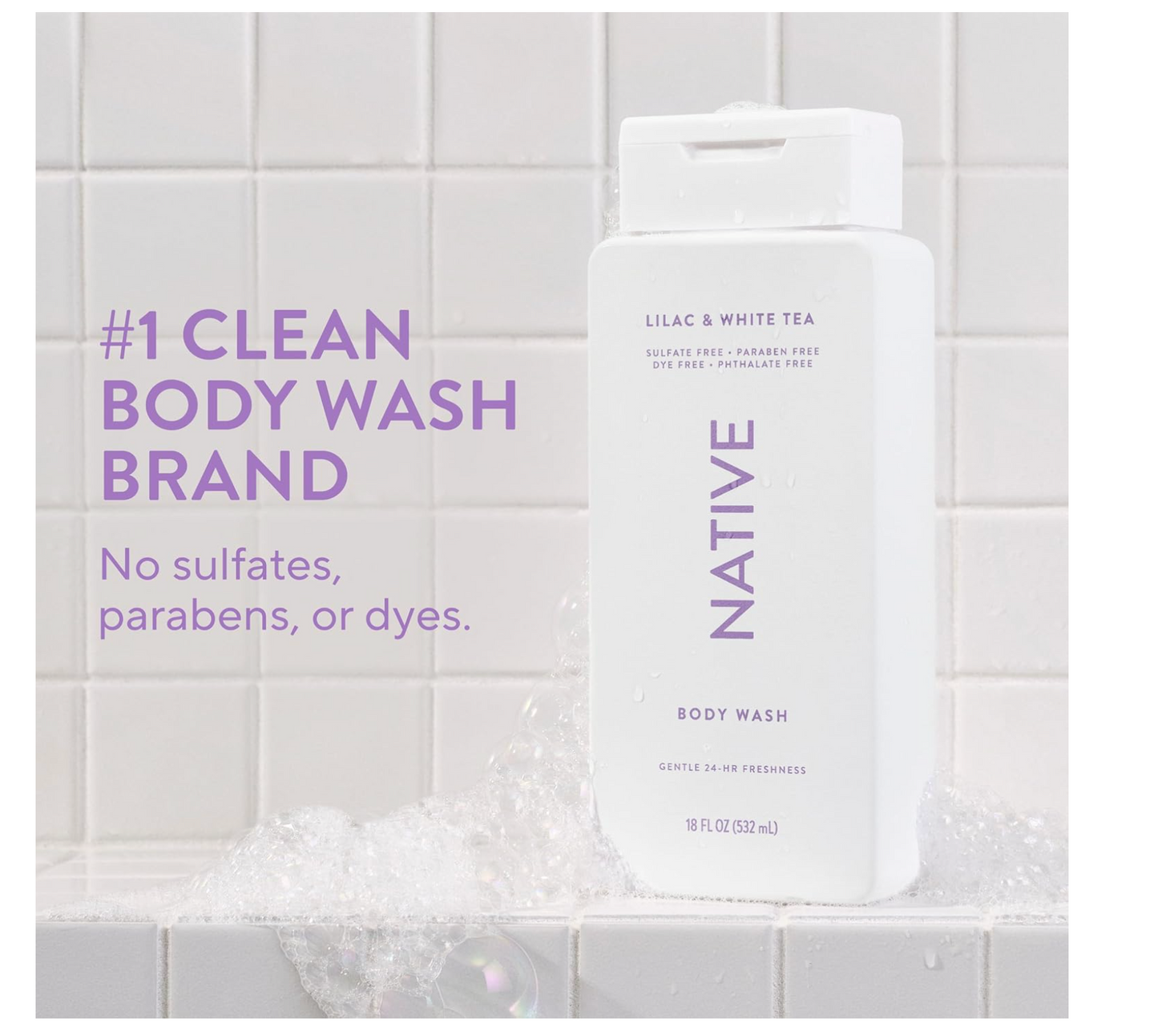Native Body Wash: Lilac & White Tea