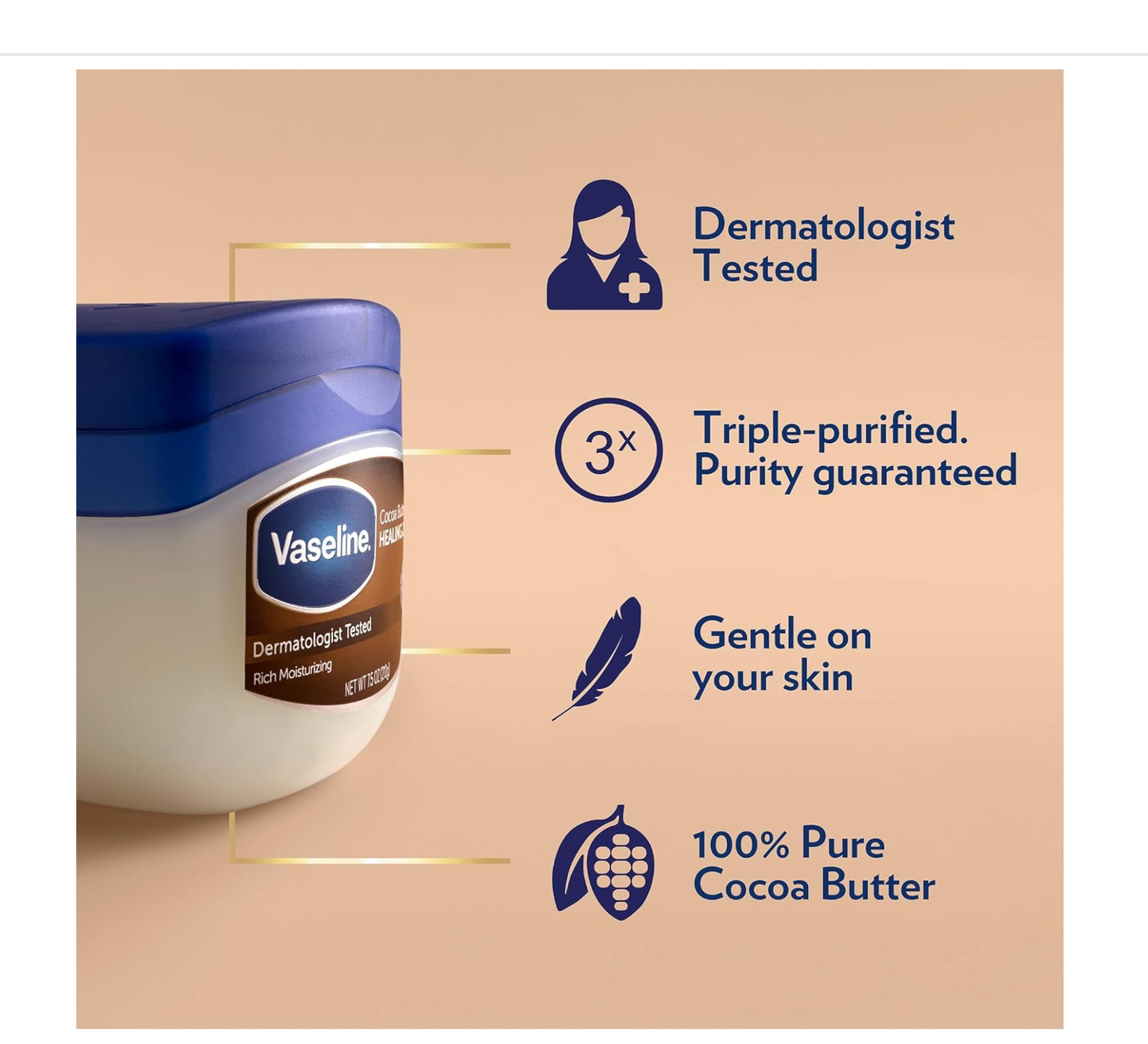 Vaseline: Cocoa Butter Healing Jelly (212g)