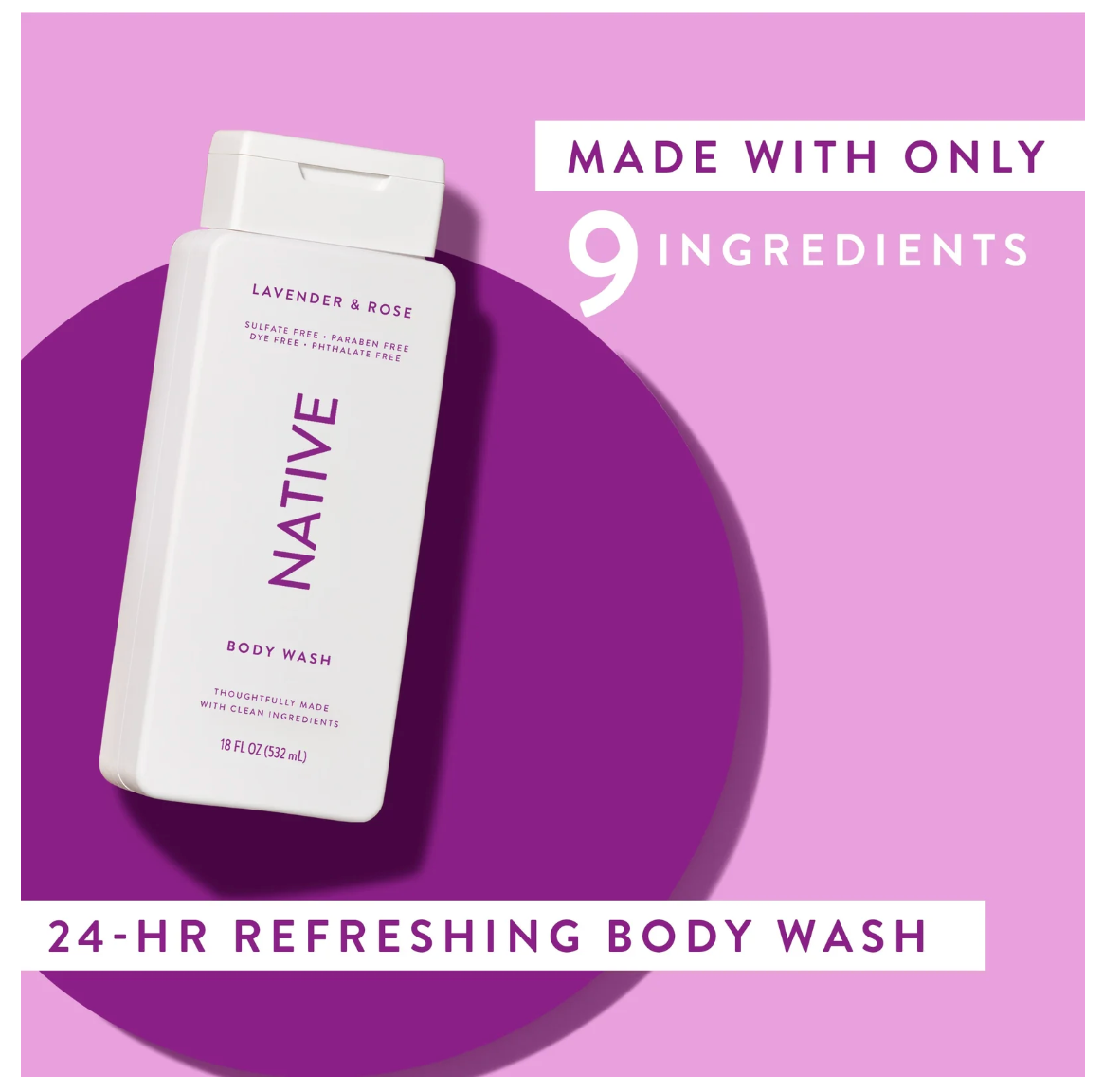 Native Body Wash: Lavender & Rose