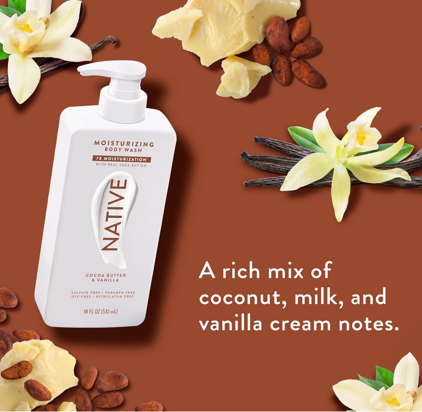 Native Body Wash: Cocoa Butter & Vanilla
