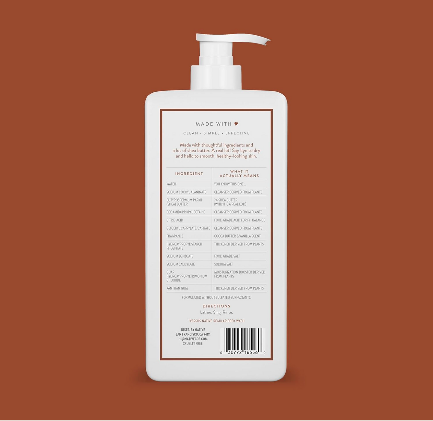 Native Body Wash: Coconut & Vanilla
