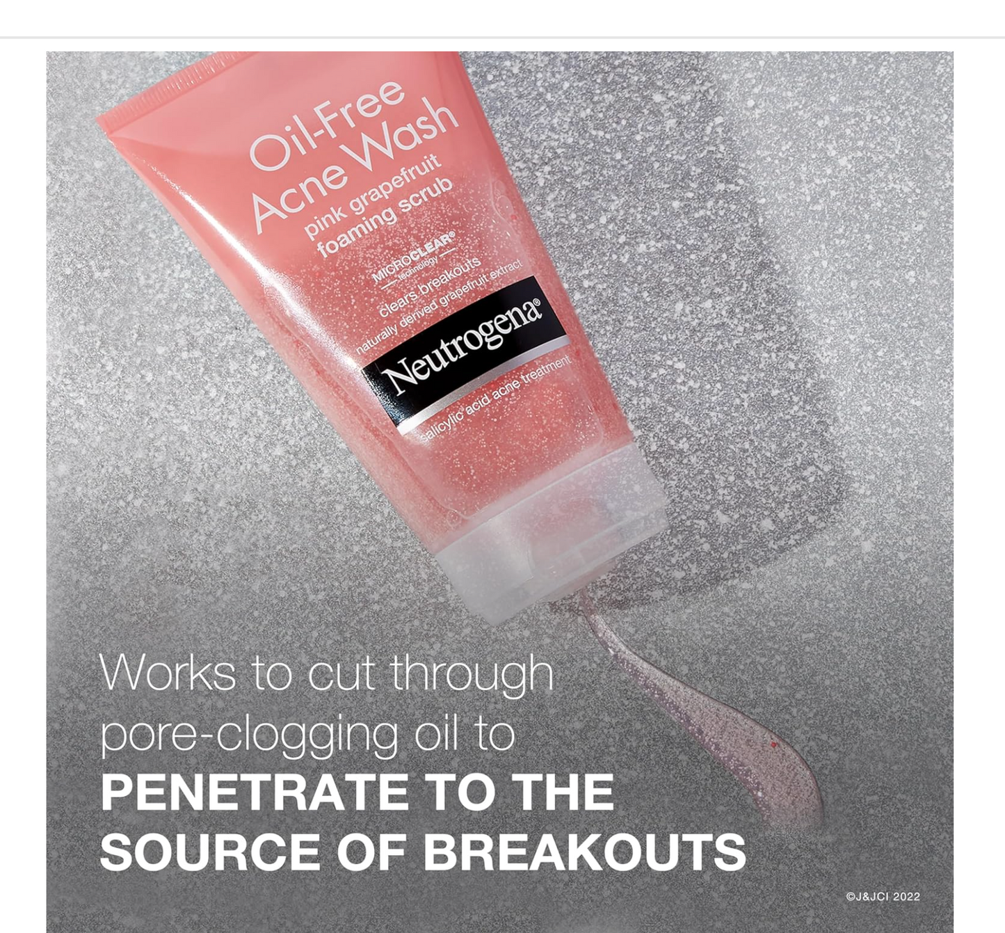 Neutrogena - Oil-Free Acne Wash (Pink Grapefruit Scrub 125 mL)