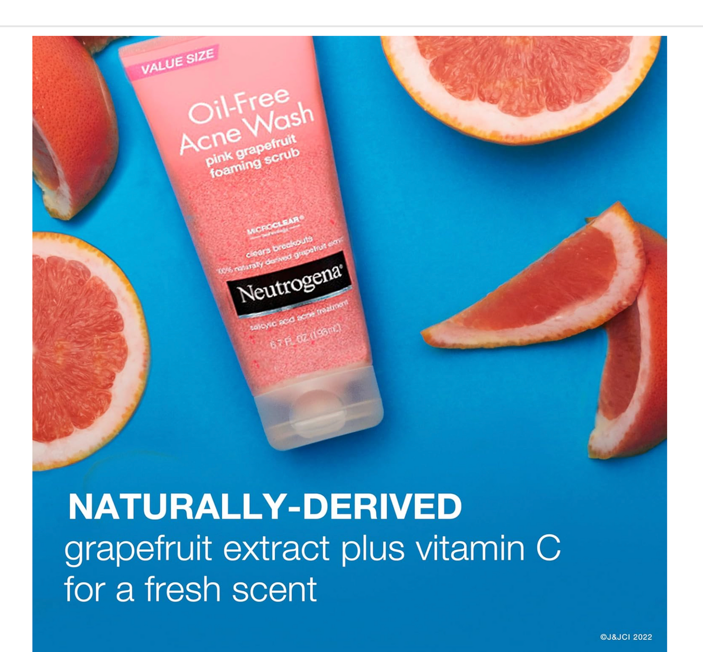 Neutrogena - Oil-Free Acne Wash (Pink Grapefruit Scrub 125 mL)