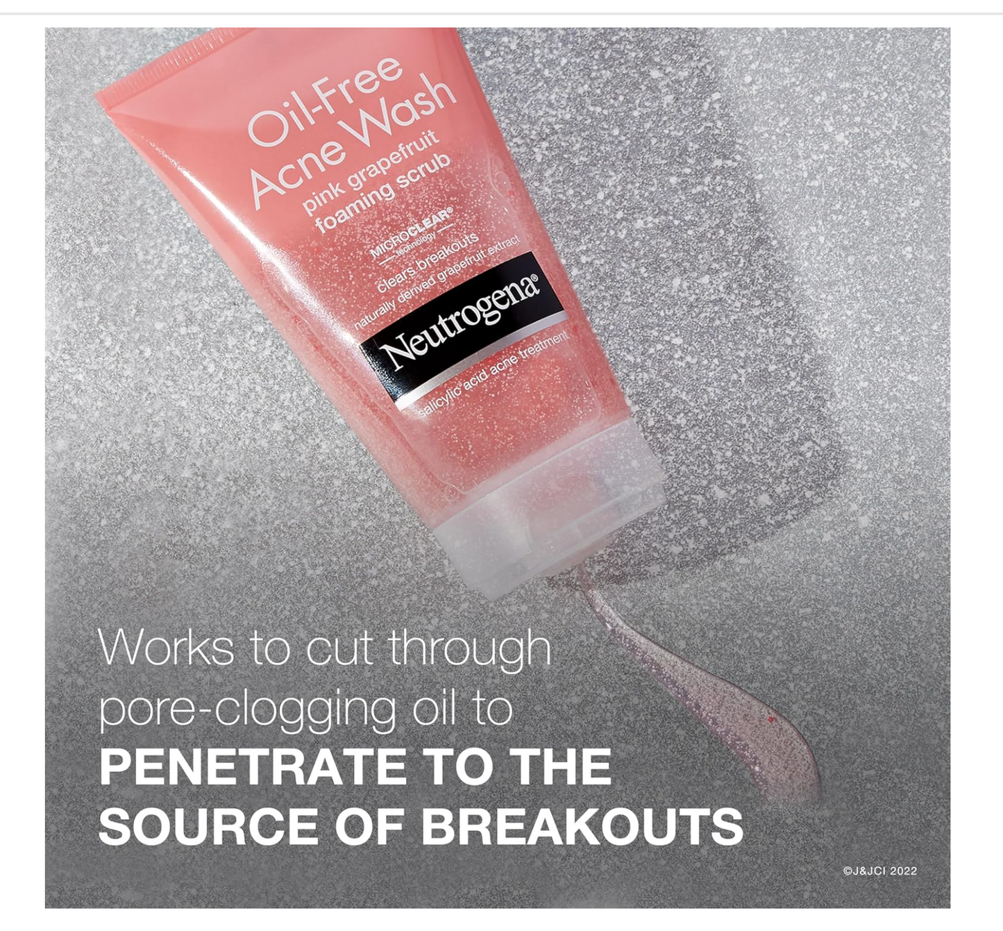 Neutrogena - Oil-Free Acne Wash (Pink Grapefruit Scrub 198 mL)