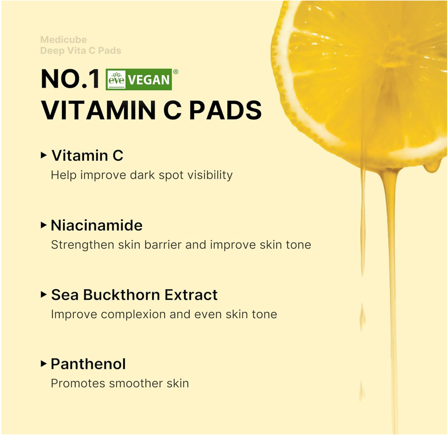 Medicube Toner Pads: Deep Vita C Facial Toner Pad | 70 Pads