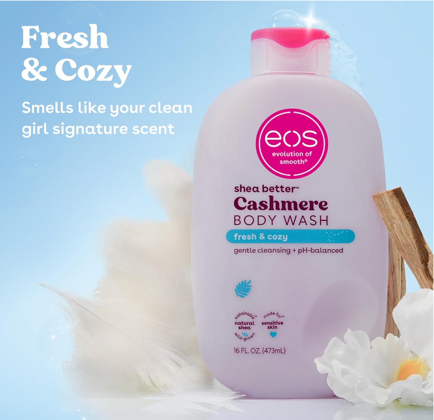 EOS: Cashmere Body Wash, Fresh & Cozy, 16 fl oz