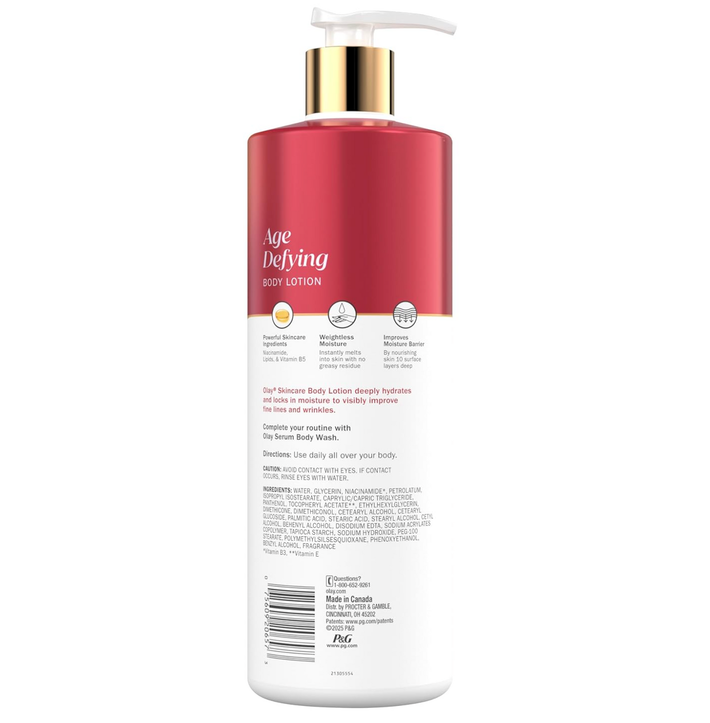 Olay Body Lotion: Age Defying with Niacinamide Serum (502mL)